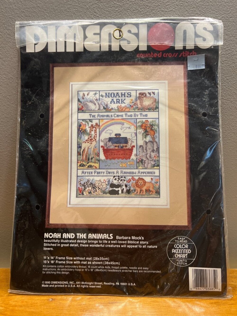 Noah and the Animals Two By Two Counted Cross Stitch Kit 3685 Barbara Mock New